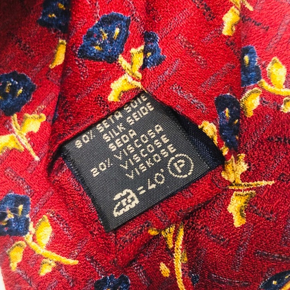 Ermenegildo Zegna red floral silk Tie